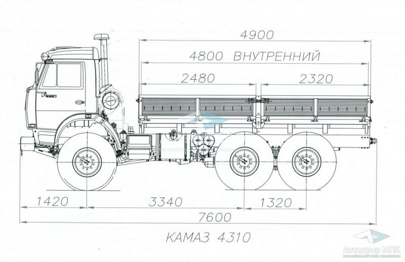 Бортовой а/м на шасси КАМАЗ 43118
